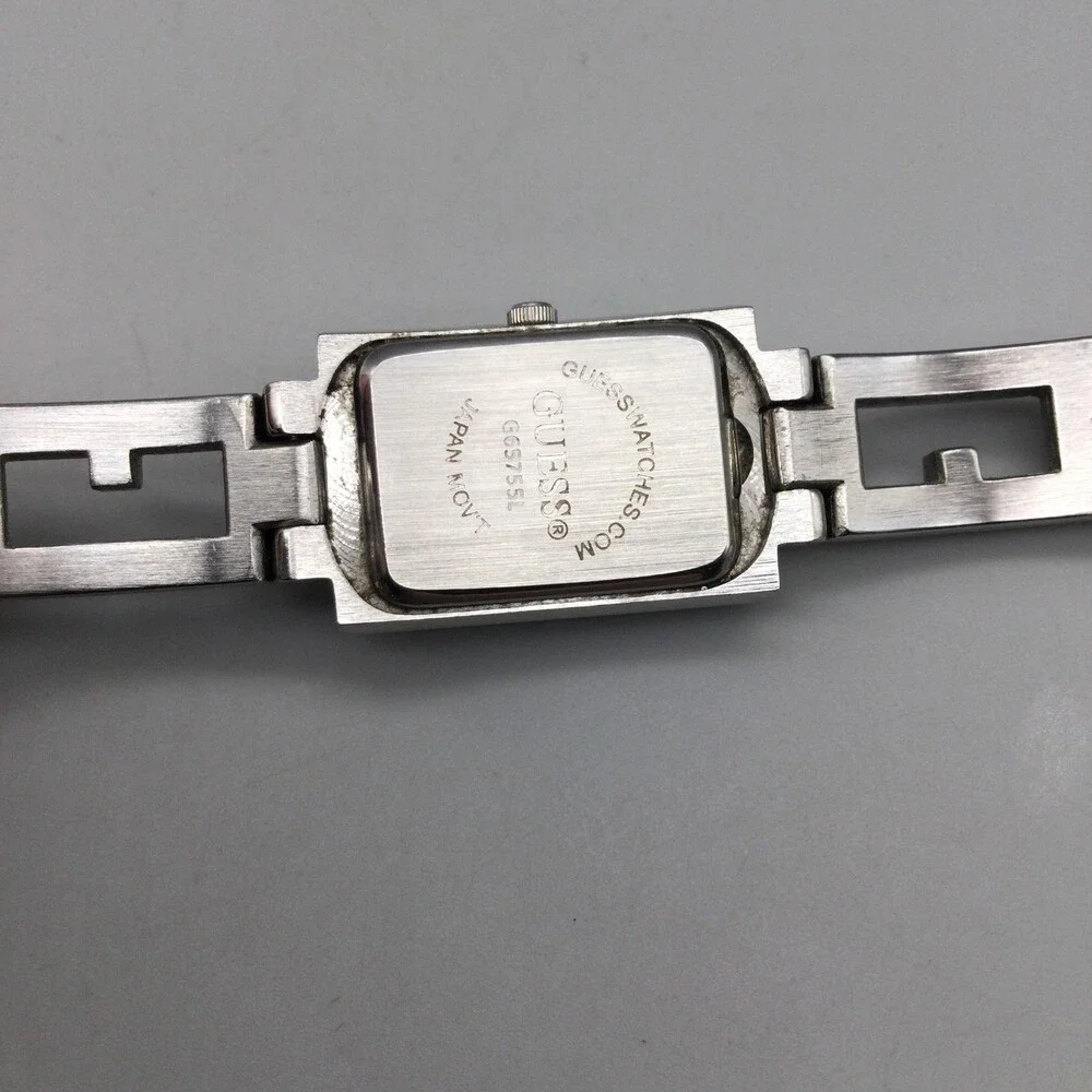 Guess G5755L Womens Watch 17mm Silver Tone Stainless Bracelet New Battery 7.5